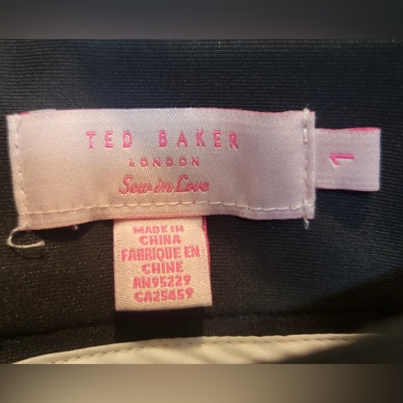 Ted Baker - Pink & Purple Galaxy Print Pencil Skirt - Picture 6 of 8